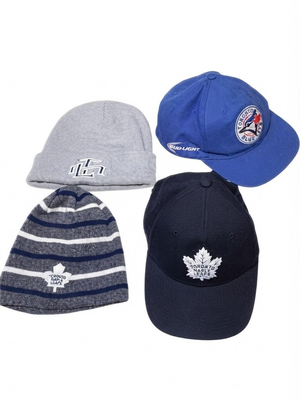 Bundle Of Sports Hats Beanie Baseball Cap NHL MLB Toronto Maple Leafs Blue Jays